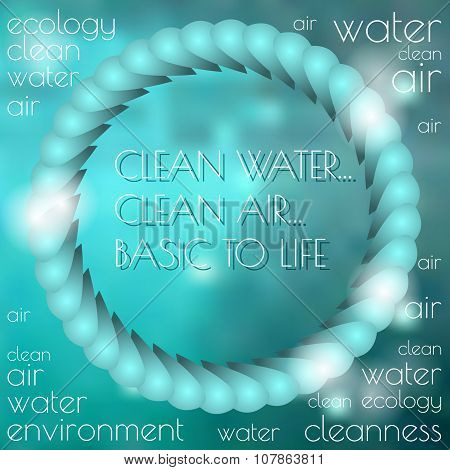 Eco poster. Abstract colorful  vector  background