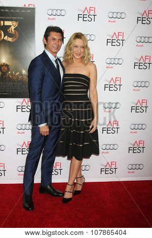 LOS ANGELES - NOV 9:  Lou Diamond Phillips, Yvonne Boismier Phillips at the AFI Fest 2015 Presented by Audi - 