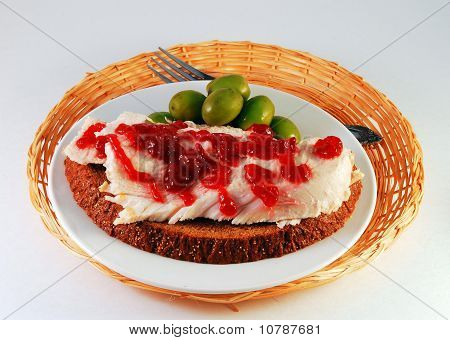 Voileipä kalkkuna, karpalon