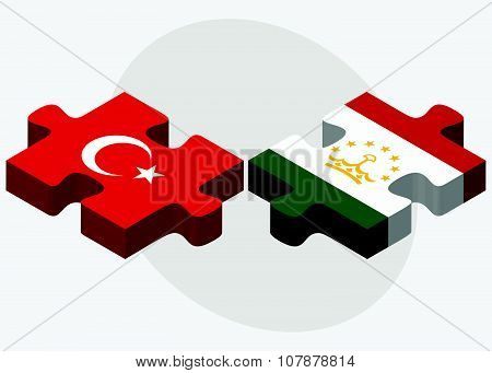 Turkey And Tajikistan Flags