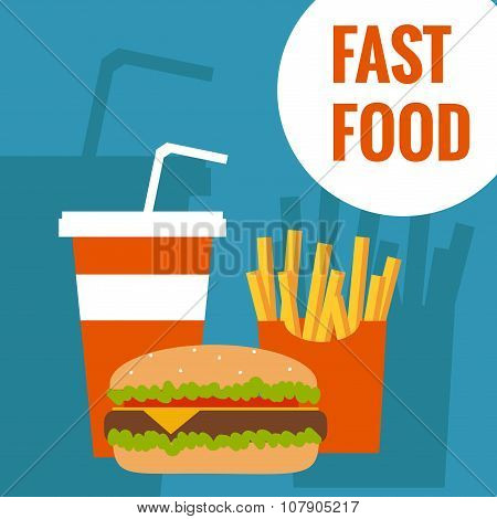 Fast food flat design