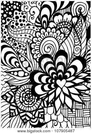 Abstract Hand Drawn Coloring Book
