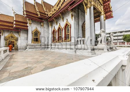 He Marble Temple, Wat Benchamabopit Dusitvanaram In Bangkok, Thailand