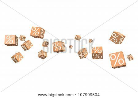 Discount boxes with percents.