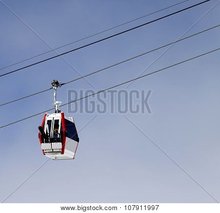 Gondola Lift With Ski And Snowboards