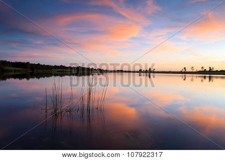 Sunset Duralia Lake Penrith Australia