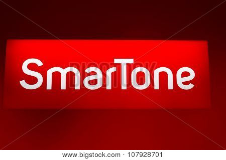 HONG KONG - NOVEMBER 02, 2015: SmarTone store in New Town Plaza. SmarTone Telecommunications Holdings Limited is a wireless communications carrier with operating subsidiaries in Hong Kong and Macau