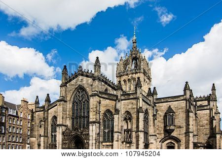 St Giles' Cathedral at sunset, Edinburgh, Scotland