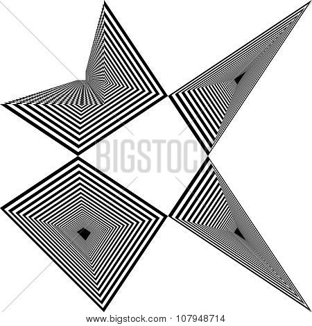 Abstract Sign Multiple Arabesque