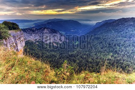 Creux-du-Van or Creux du Van rocky cirque, Neuchatel canton, Switzerland