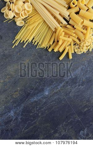 uncooked pasta selection