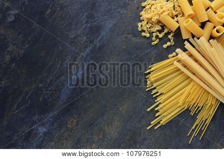 uncooked pasta selection