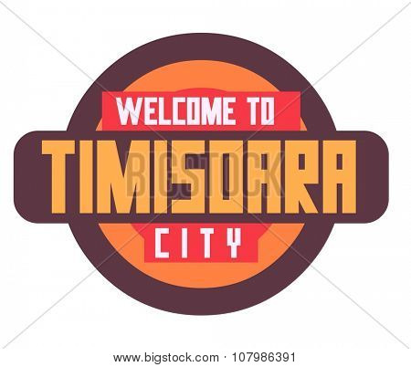 Timisoara beautiful city in europe. vector cartoon illustration
