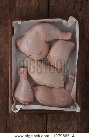 raw chicken portion