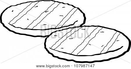 grilled burger meat