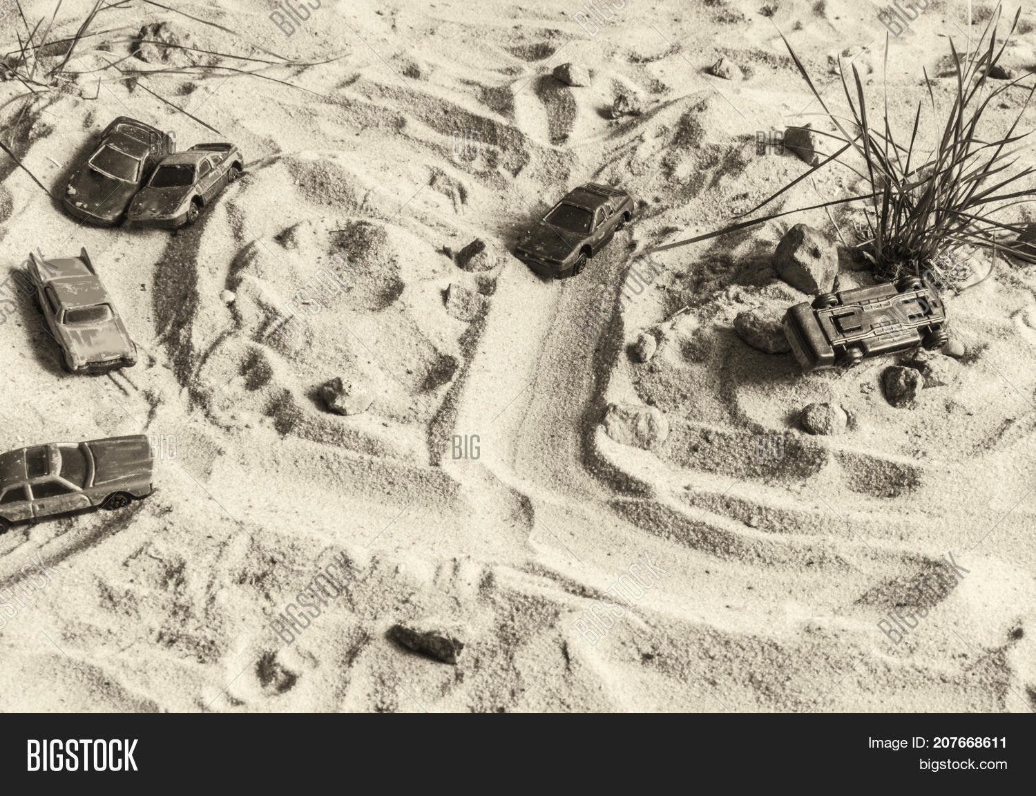 Racing Cars On Sand Image & Photo (Free Trial) | Bigstock