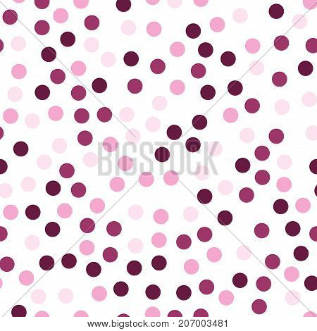 Colorful Polka Dots Seamless Pattern On White 22 Background. Breathtaking Classic Colorful Polka Dot