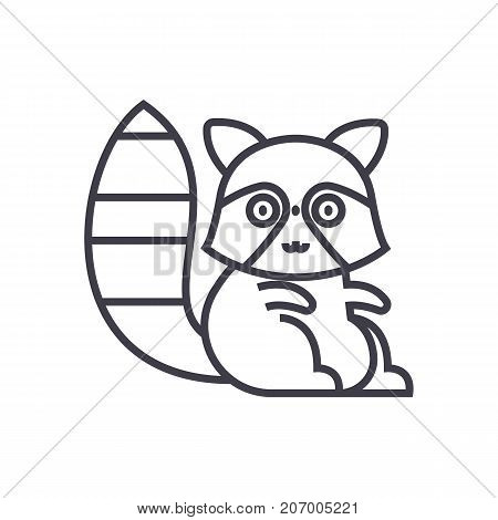 cute badger vector line icon, sign, illustration on white background, editable strokes