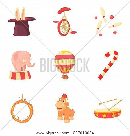 Day off icons set. Cartoon set of 9 day off vector icons for web isolated on white background