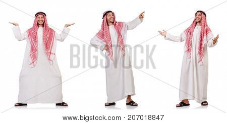 Arab man isolated on white background