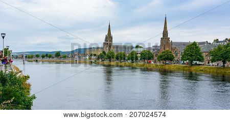 Inverness, Scotland River Ness And Old High Church