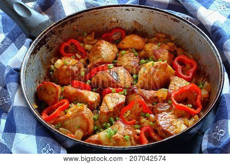 Tasty Chunks Of Fried Pork Meat