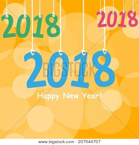 2018 White Paper Origami card or background.Happy New Year. Merry Christmas. Vector