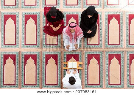 Muslim girl and the man marry by Muslim traditions.