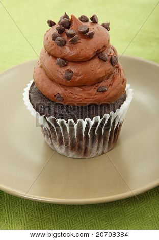 Chokolade Cupcake med chokolade Chips