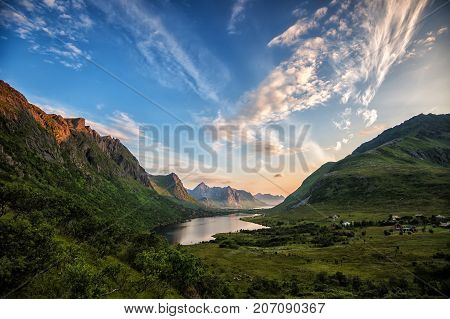 Shot towards Vareidet in Flakstad island, Lofoten