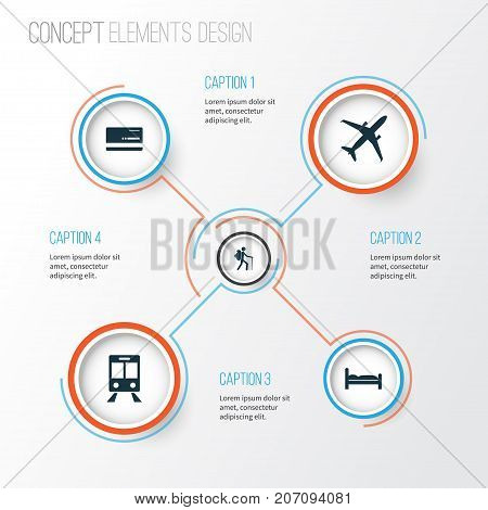 Journey Icons Set. Collection Of Mastercard, Doss, Traveler And Other Elements