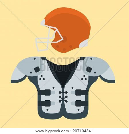 American football player uniform sport game icons vector cartoon style quarterback jumping success usa athlete. Professional competition floodlit challenge culture fitness.