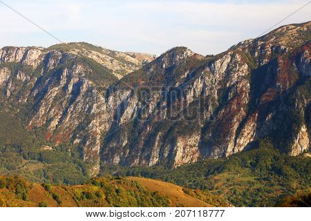 Alpine landscape in Cernei Mountains, Romania, Europe
