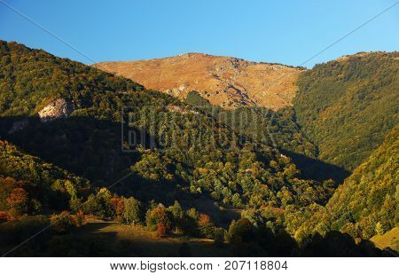 Alpine landscape in Cernei Mountains, Romania, Europe