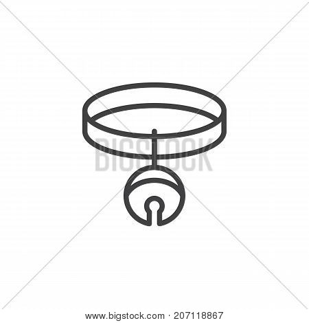 Pet sleighbell line icon, outline vector sign, linear style pictogram isolated on white. Symbol, logo illustration. Editable stroke