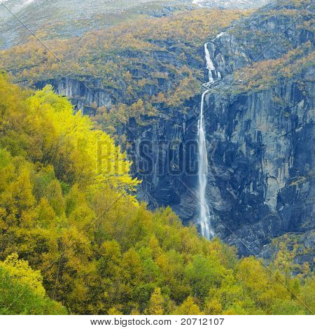 Krajina u Melkevollbreen ledovci Jostedalsbreen národní Park, Norsko