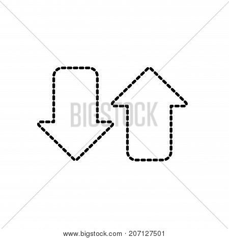 dotted shape arrows to loading digital data connection vector illustration