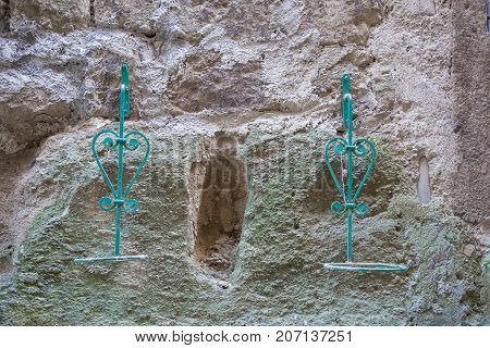 Bomarzo Lazio Italy 26 March 2017. Details of the entire country of Bomarzo from the alleys to the churches and the animals of the place