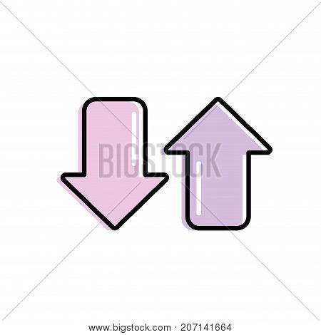 arrows to loading digital data connection vector illustration