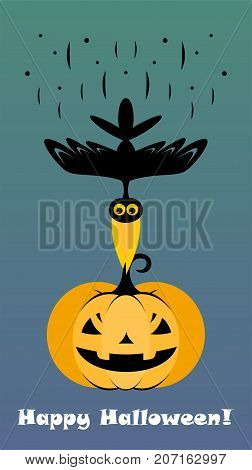 Halloween, pumpkin with crown icon or logo in modern line style. Vector illustration