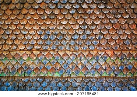 Abstract Background of an Old Wooden Roof
