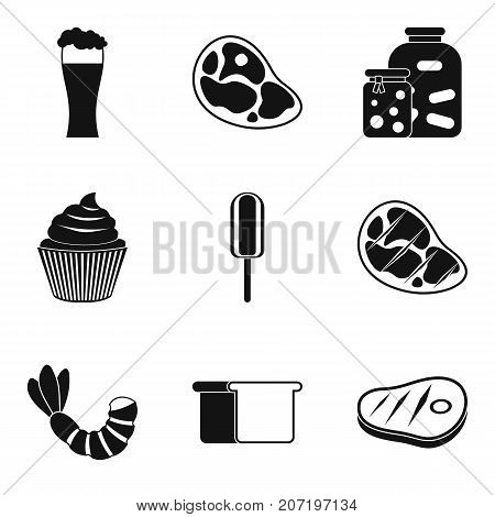 Break a diet icons set. Simple set of 9 break a diet vector icons for web isolated on white background