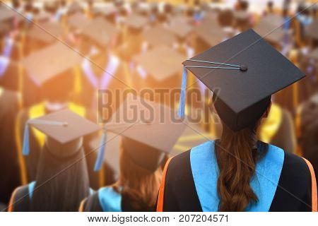 Graduation Ceremony Congratulated the graduates in University.