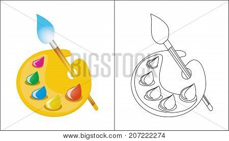 colorful paint stains frame for text. coloring palitra