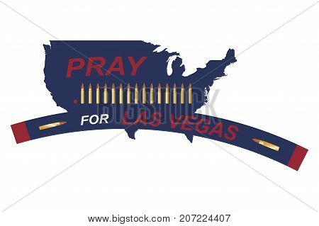 Las Vegas Shooting. Concept Of Terrorism And The Memory Of The Dead. Bullets In The Background Of Th