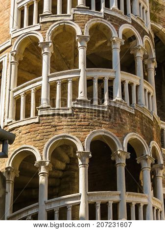 Bovolo Staircase or Scala Contarini del Bovolo, is the tallest spiral staircase of Venice, builded in late 1400