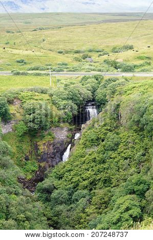 Landscape views of the Isle of Skye in Scotland, UK