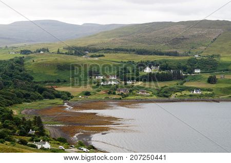Landscape views of the Isle of Skye in Scotland, UK