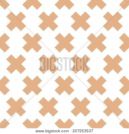 Seamless vector background with abstract geometric shapes. Pluses and crosses. vector illustration