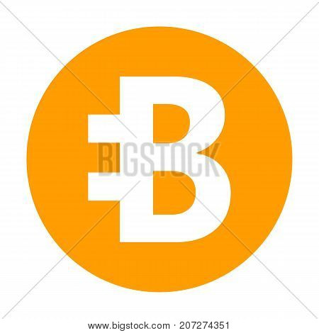 Bytecoin icon for internet money. Crypto currency symbol for using in web projects or mobile applications. Blockchain based secure cryptocurrency. Isolated vector sign.